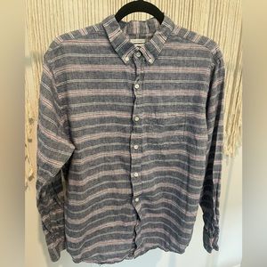 Old Navy Dressy Casual Modern Slim Fit Long Sleeve Button-Down Shirt Sz L